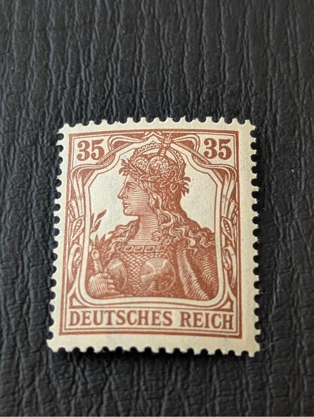Stamp Germany Deutsches Reich Germania 35 Pfennig 1918 Mi. Nr. 104
